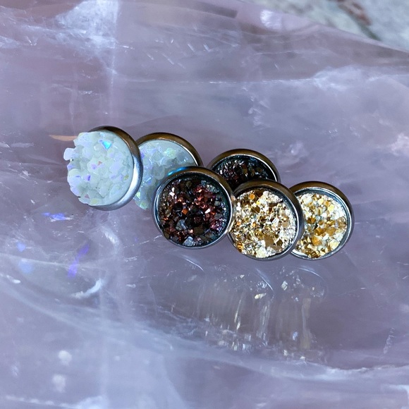 LAST💫Mermaid Druzy Earring - Picture 12 of 14